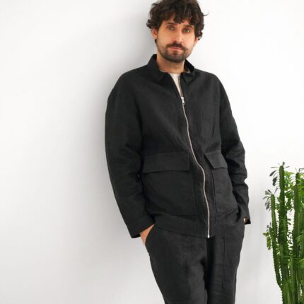Linen Cardigan Subtle Elegance Linen Fabric for Men Defined Cut Creative Gifting