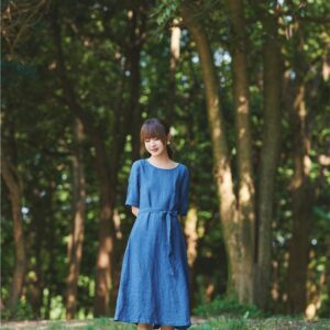 Linen Summer Dress Timeless Comfort for Light Layers F302