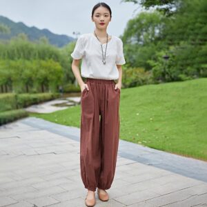 Elastic Waist Pants Chill Days Ready for Easy Layers F490